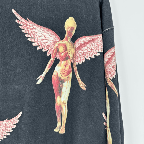 R13 Nirvana Printed Cotton Sweatshirt Unisex Size XS Oversized Angel Graphic NWT - Picture 12 of 12